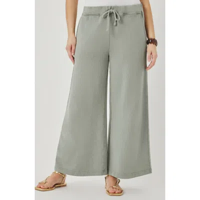 Splendid Greta Terry Crop Drawstring Pants In Gray
