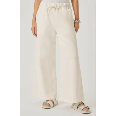 Splendid Greta Terry Crop Drawstring Pants In White