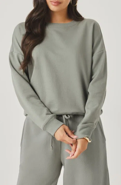 Splendid Greta Terry Sweatshirt In Green