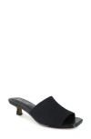 Splendid Hadley Kitten Heel Slide Sandal In Black Knit