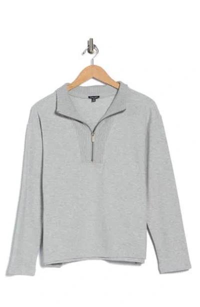 Splendid Half Zip Sweater In Gray