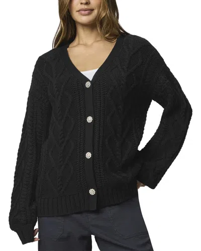 Splendid Harlow Hearts Wool-blend Cardigan In Black