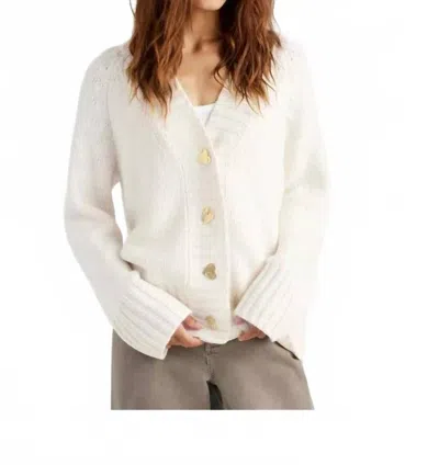 Splendid Hartley Cardigan In Snow In White