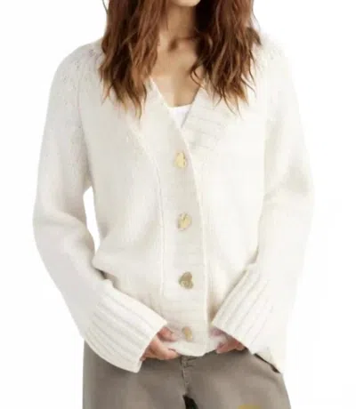 Splendid Hartley Cardigan In Snow In White