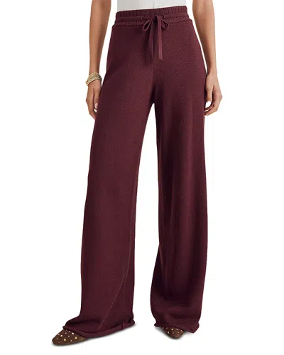 Splendid Haven Wide Leg Sweater Pants In Burgundy