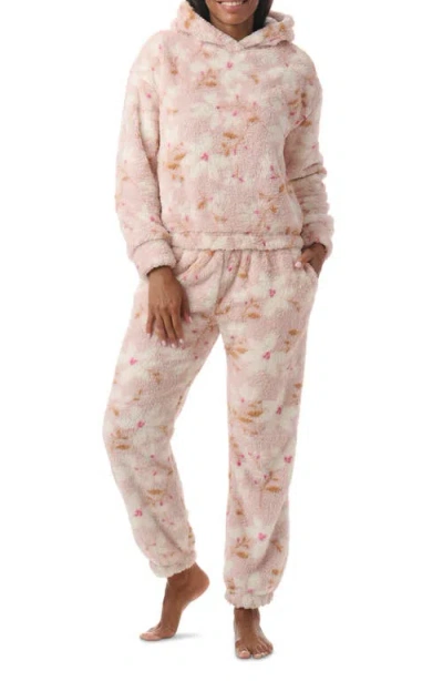 Splendid High Pile Fleece Pajamas In Berry Frost Floral