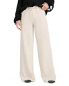 Splendid Elastic Waist Wide Leg Denim Pants In Moonstone