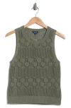 Splendid Honore Cotton Crochet Tank In Green