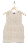 Splendid Honore Cotton Crochet Tank In Oat