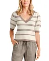 Splendid Hope V-neck Sweater In Tawny Heather Stripe In Tawny Heather