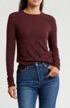Splendid Idalia Shimmer T-shirt In Wine