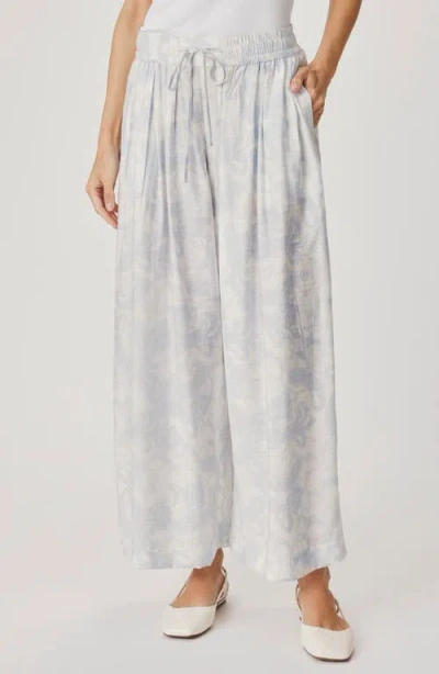 Splendid Iris Paisley Wide Leg Pants In Gray