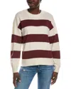Splendid Iris Stripe Wool-blend Sweater In Red