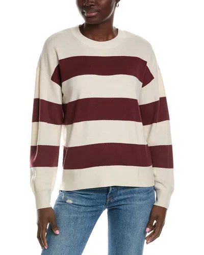 Splendid Iris Stripe Wool-blend Sweater In Red