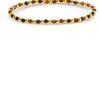 Splendid Iris Women's Stretch Beaded With Stone Accents Bracelet In Brown In Brown