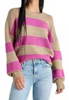 Splendid Ivy Stripe Sweater In Magenta Stripe In Multi