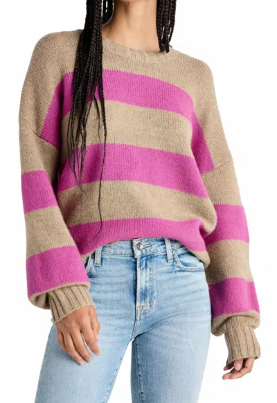 Splendid Ivy Stripe Sweater In Magenta Stripe In Multi