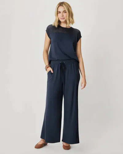 Splendid Jada Full Length Pant In Navy In Blue