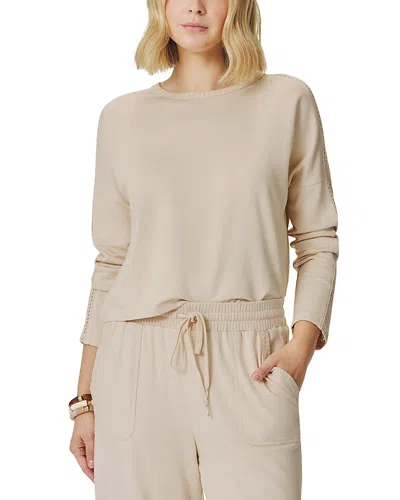 Splendid Jada Pointelle Sweatshirt In Neutral