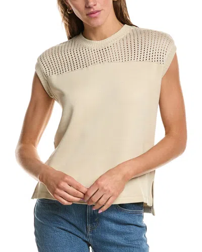 Splendid Jada Pointelle Top In Neutral