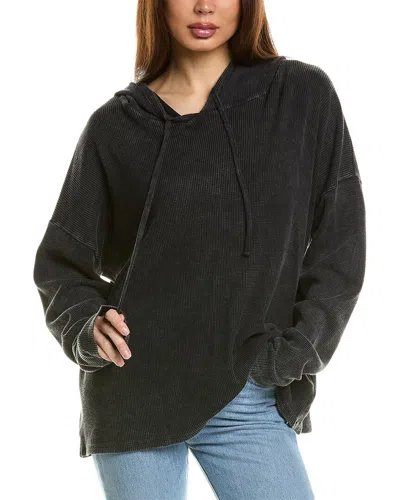 Splendid Jaime Thermal Hoodie In Black