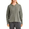 Splendid Jaime Thermal Hoodie In Soft Vintage Olive Branch