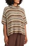 Splendid Jeanette Sweater Poncho In Spice Multi