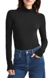 Splendid Long Sleeve Turtleneck Top In Black
