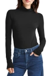 Splendid Long Sleeve Turtleneck Top In Black