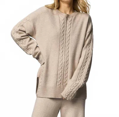 Splendid Jet Set Crewneck Sweater In Cappuccino Heather In Neutral