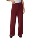 Splendid Jet Set Sweater Pants In Burgundy