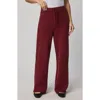 Splendid Jetset Sweater Pants In Burgundy