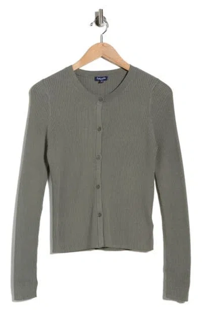 Splendid Jette Long Sleeve Cardigan In Green