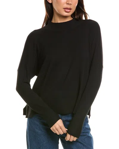 Splendid Jette Mock Neck Sweater In Black