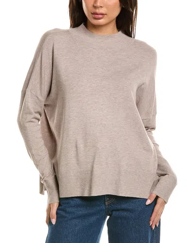 Splendid Jette Mock Neck Sweater In Brown