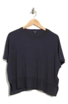 Splendid Jillian Short Sleeve Sweater In Black