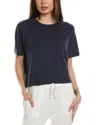 Splendid Georgie Short Sleeve Rib Sweater In Blue
