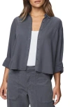 Splendid Joanne Button-up Shirt In Gray