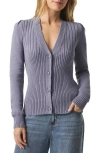 Splendid Jolie Rib Cardigan In Dried Lilac