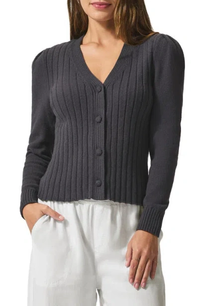 Splendid Jolie Rib Cardigan In Lead
