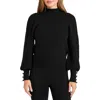 Splendid Jordyn Mock Neck Balloon Sleeve Sweater