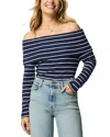 Splendid Josie Off The Shoulder Top In Blue