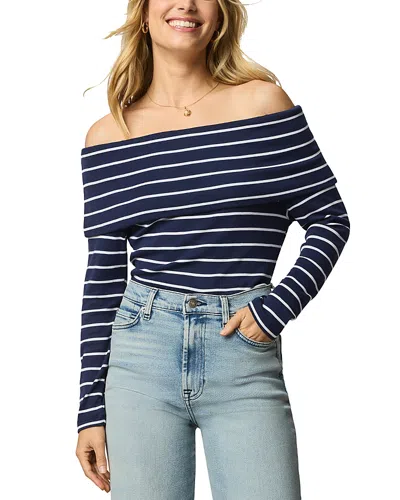 Splendid Josie Off The Shoulder Top In Blue