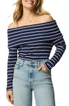 Splendid Josie Stripe Off The Shoulder Top In Multi