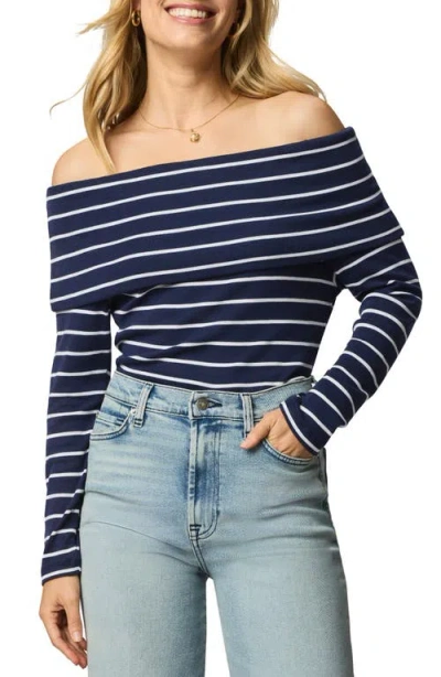 Splendid Josie Stripe Off The Shoulder Top In Multi