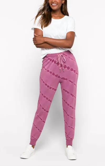 Splendid Journey Jogger In Bordeaux Tie Dye In Pink
