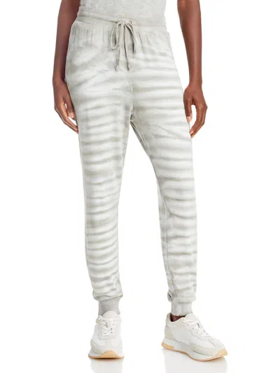 Splendid Journey Womens Ribbed Trim Knit Jogger Pants In Grey
