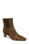 Splendid July Pointed Toe Genuine Calf Hair Bootie In Beige Multicolor