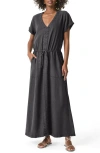 Splendid Juniper Linen-blend Midi Dress In Lead