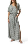 Splendid Juniper Short Sleeve Maxi Dress In Soft Vob Sun Print